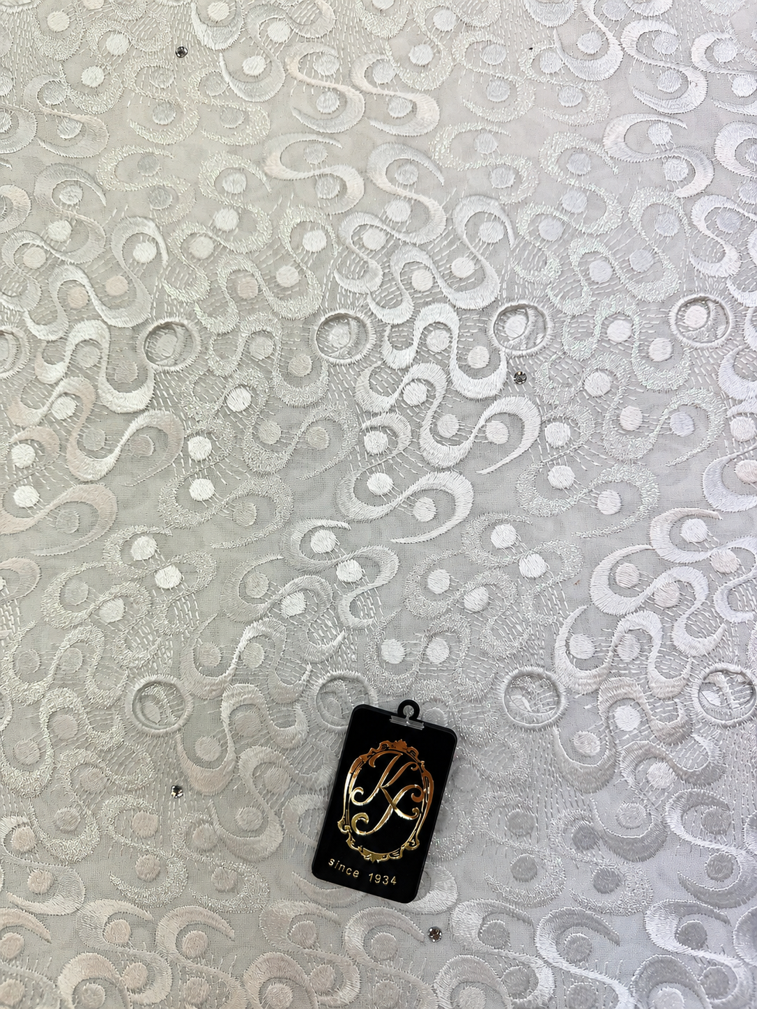 8152a Swiss Voile Allover w/Swarovski