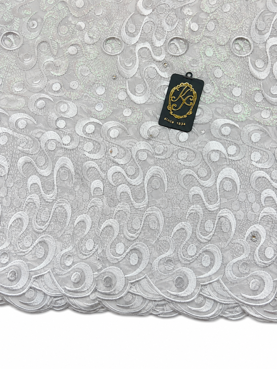 8152a Swiss Voile Allover w/Swarovski