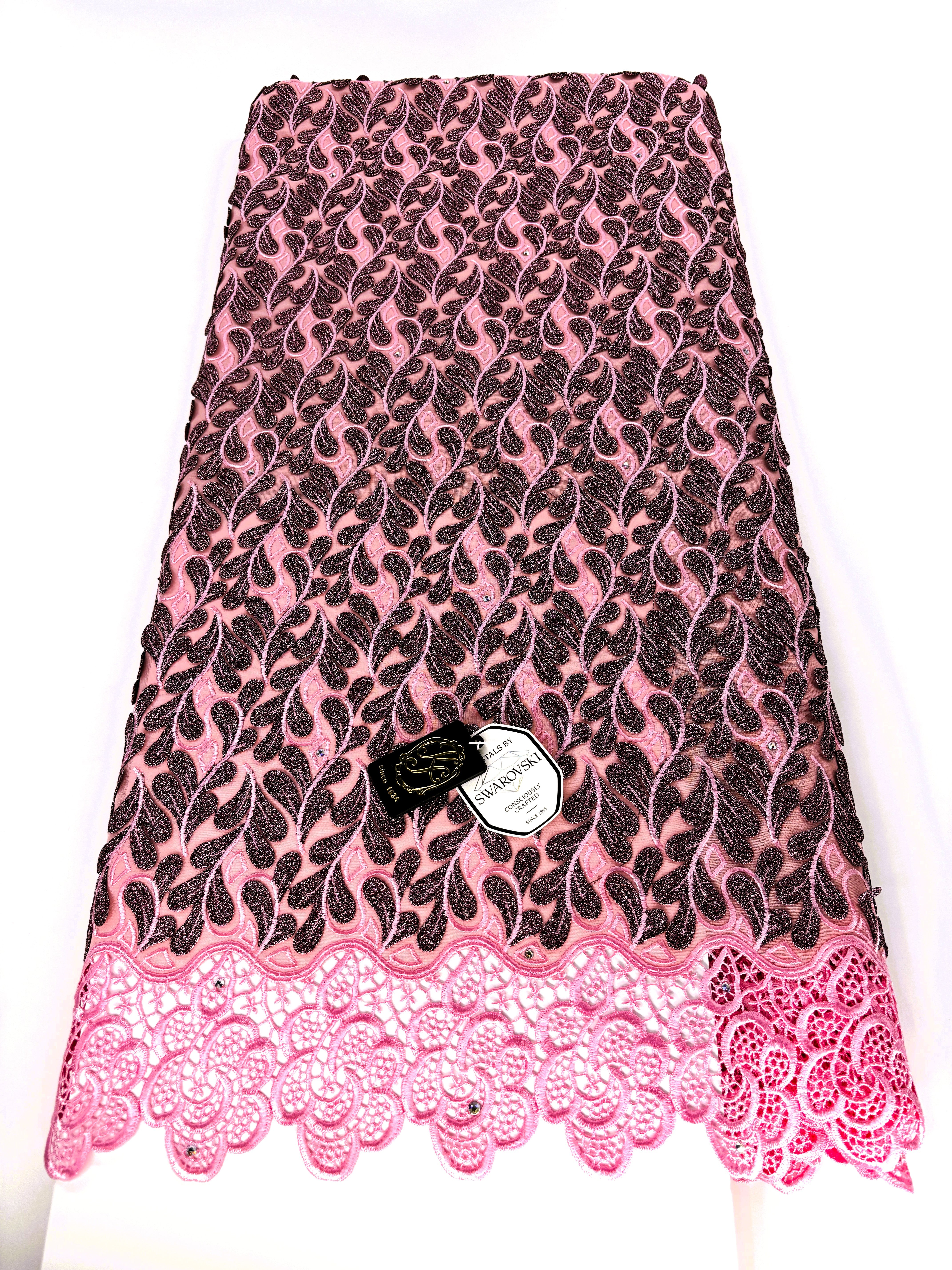 8155 - Swiss Voile Applique Guipure w/Swarovski