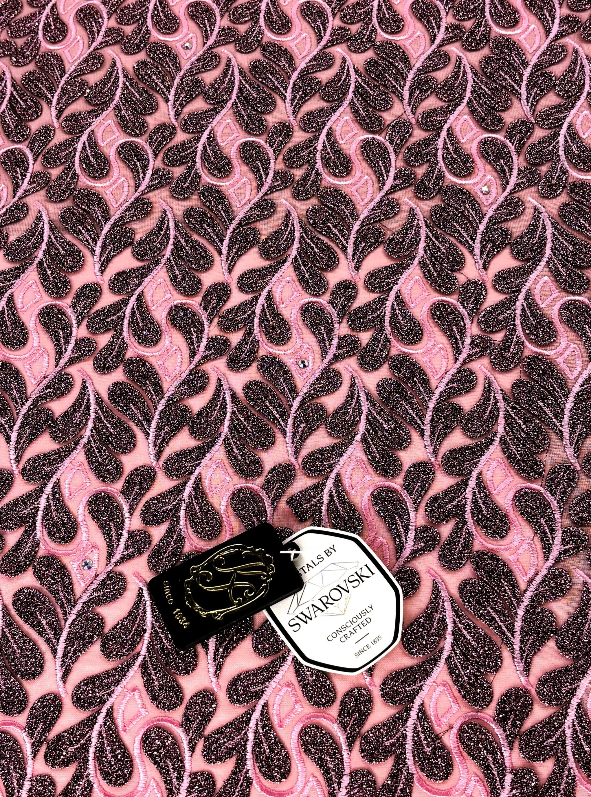 8155 - Swiss Voile Applique Guipure w/Swarovski