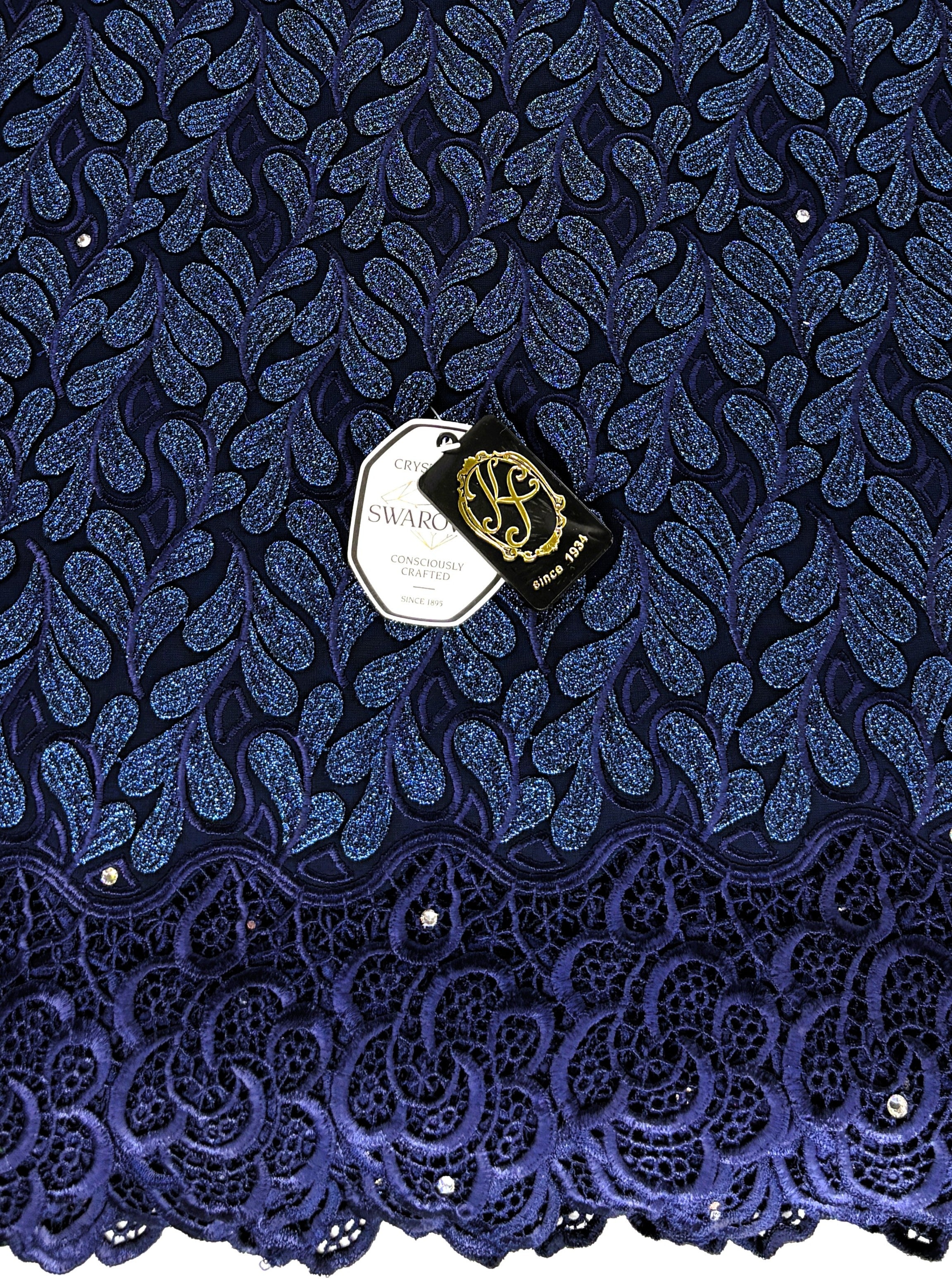 8155 - Swiss Voile Applique Guipure w/Swarovski