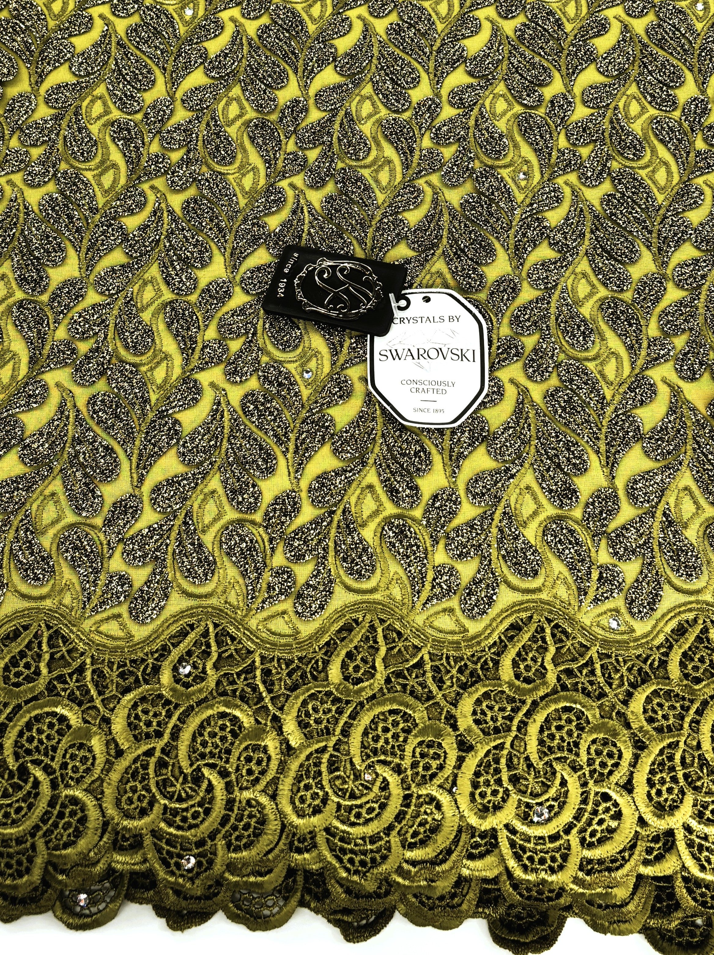 8155 - Swiss Voile Applique Guipure w/Swarovski