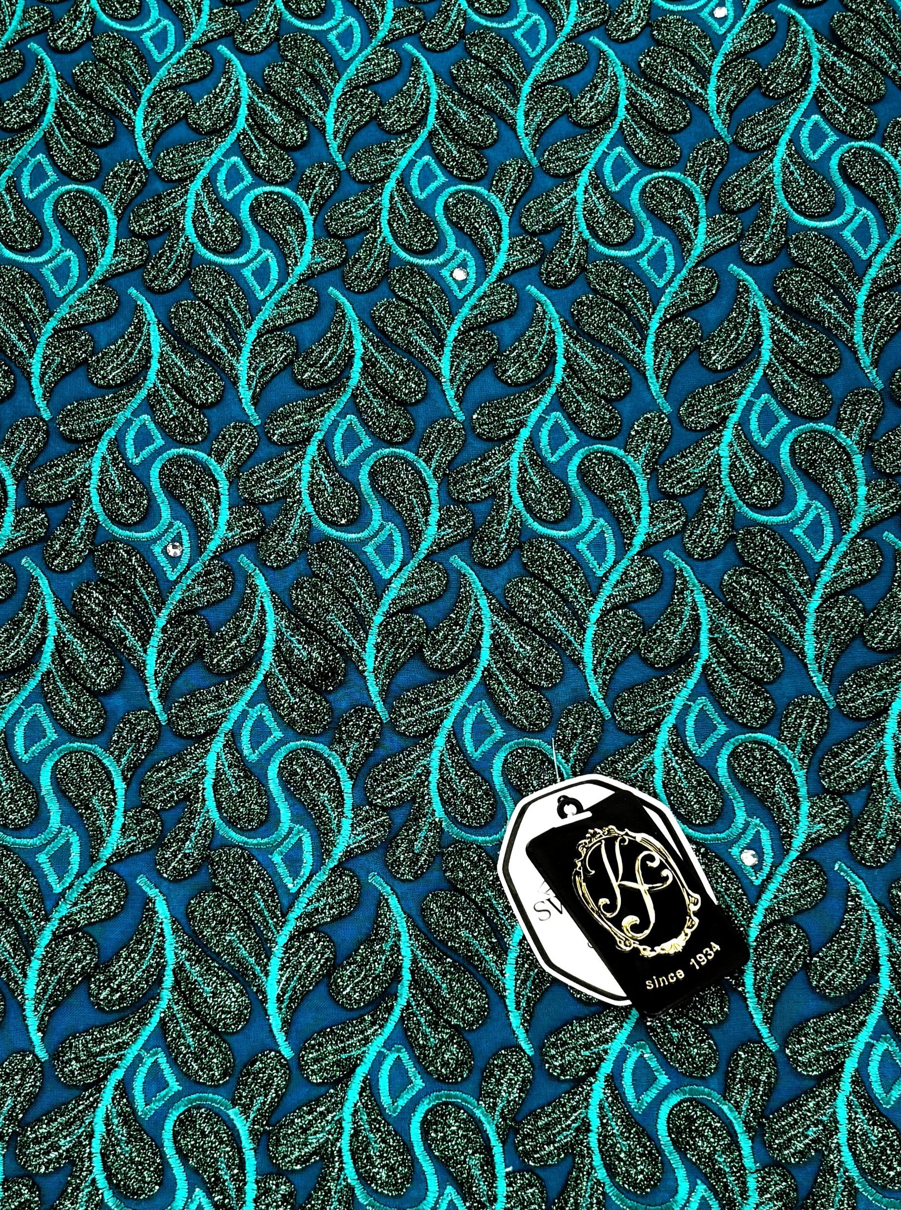 8155 - Swiss Voile Applique Guipure w/Swarovski