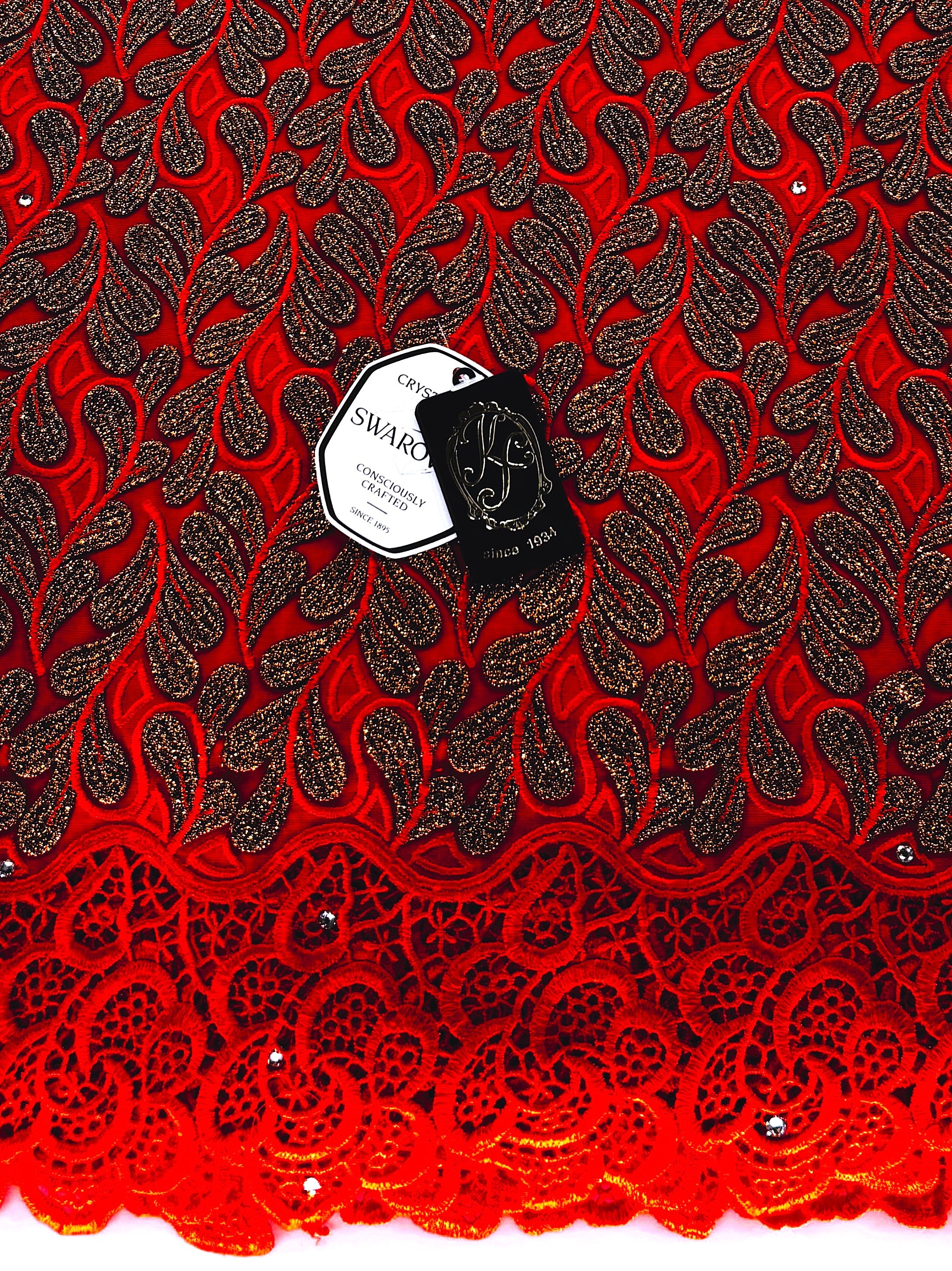 8155 - Swiss Voile Applique Guipure w/Swarovski