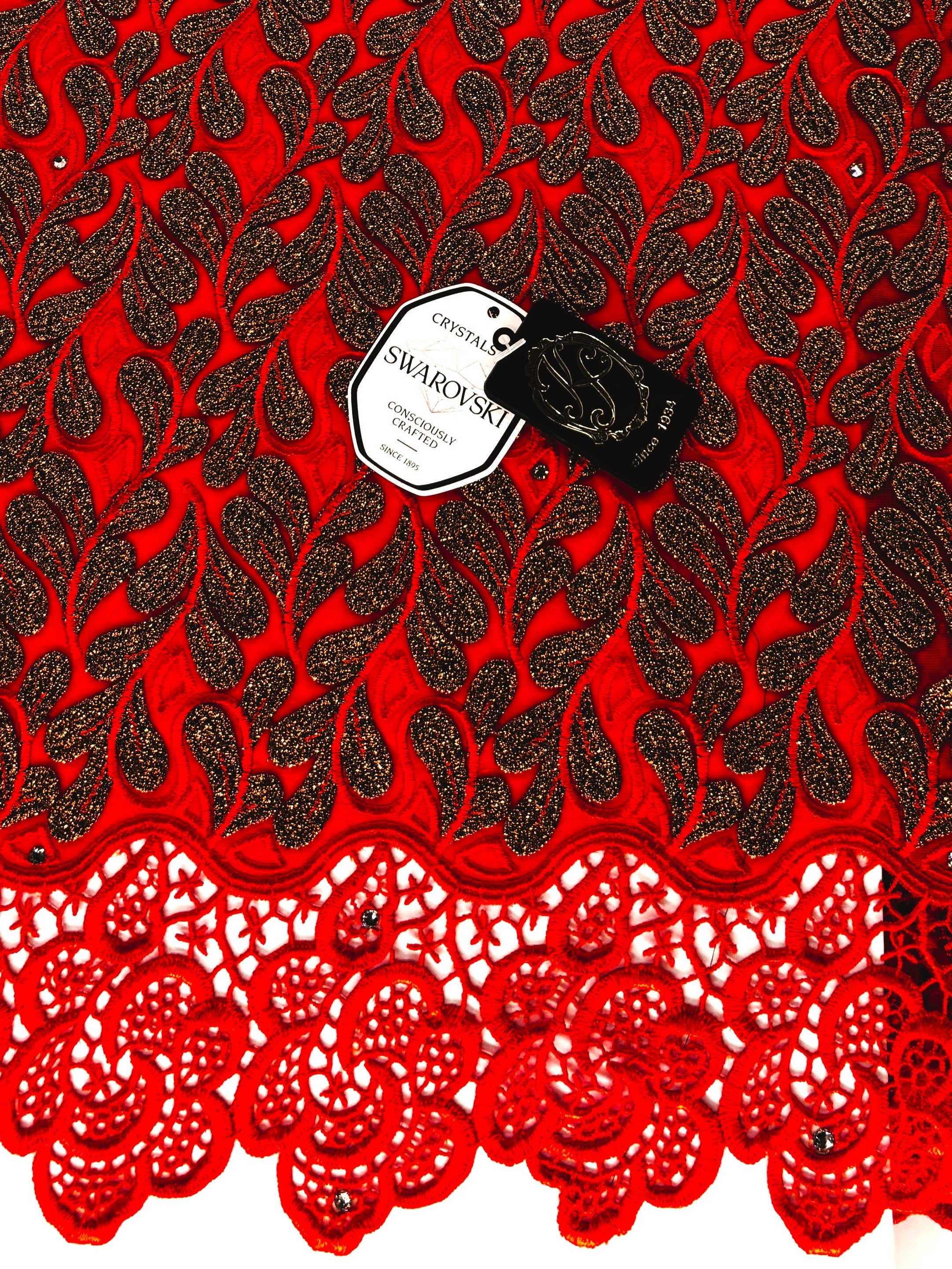 8155 - Swiss Voile Applique Guipure w/Swarovski