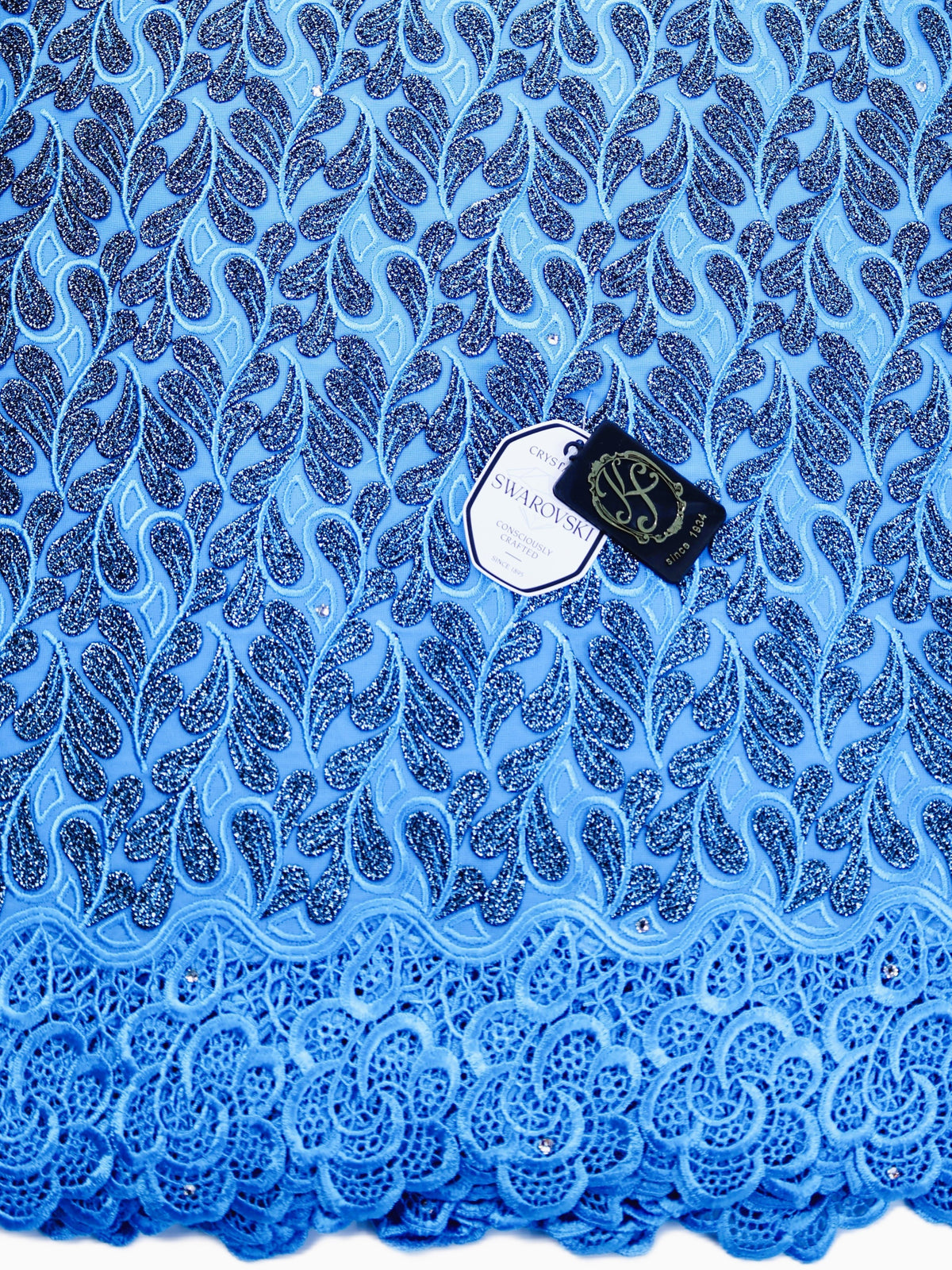 8155 - Swiss Voile Applique Guipure w/Swarovski