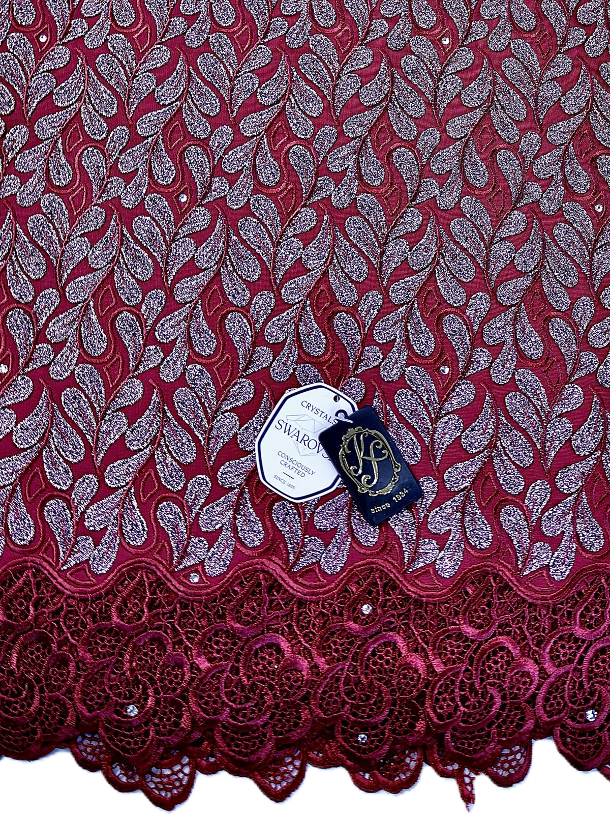 8155 - Swiss Voile Applique Guipure w/Swarovski