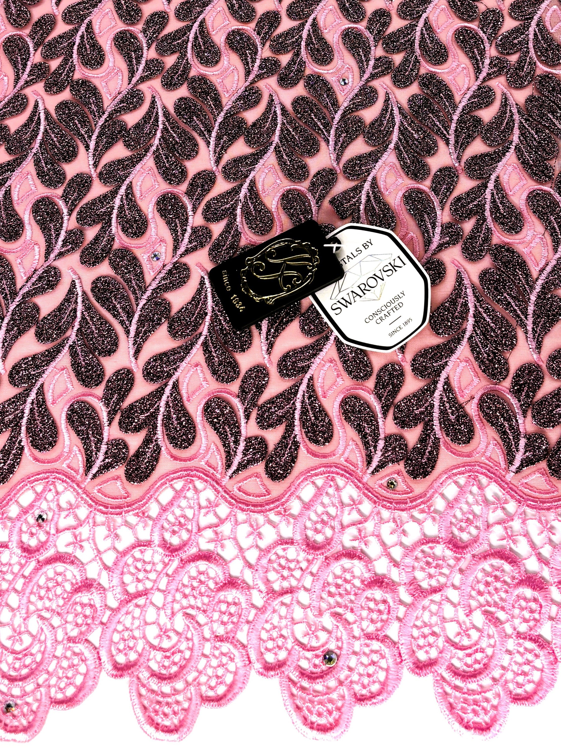 8155 - Swiss Voile Applique Guipure w/Swarovski