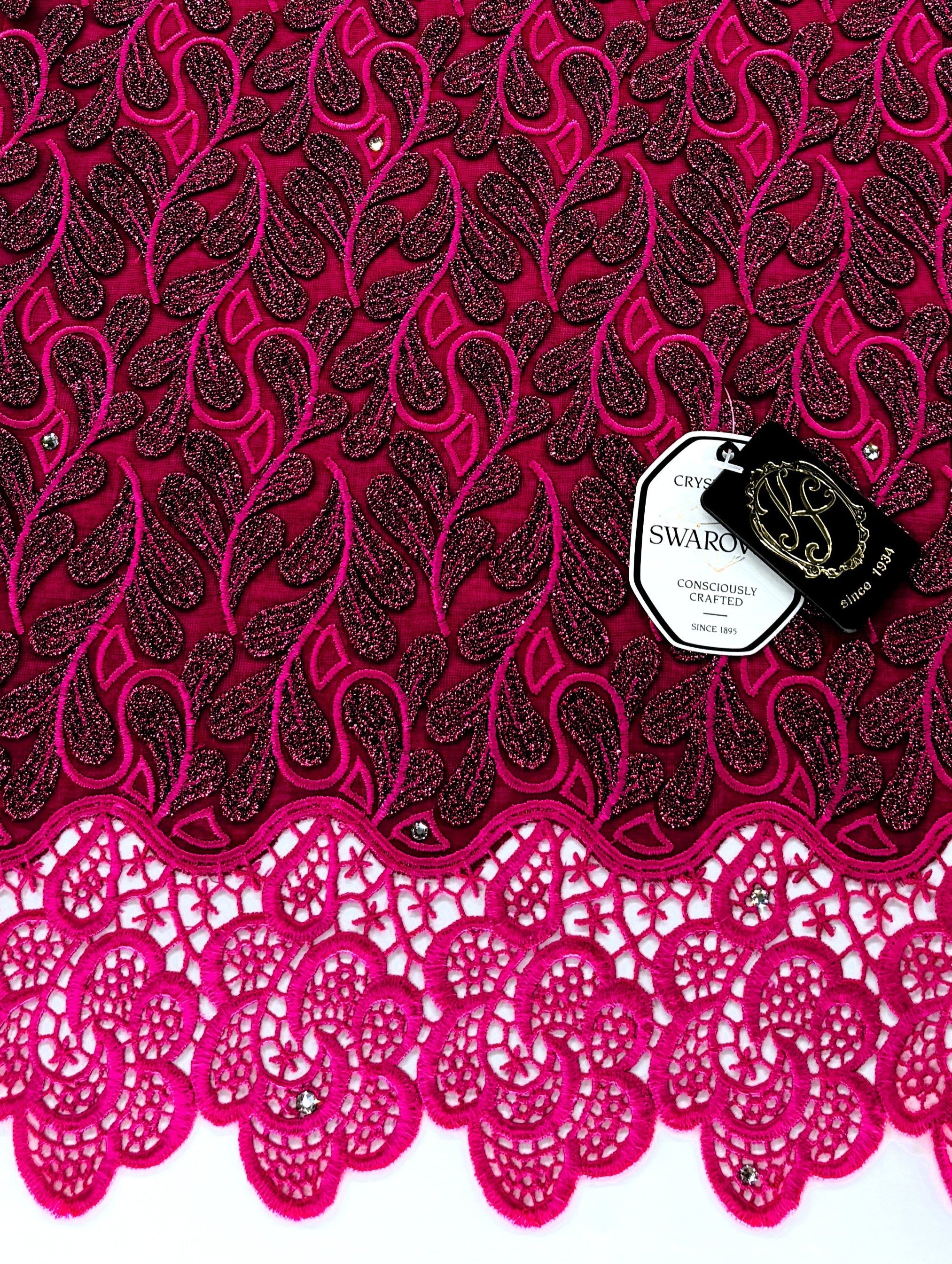 8155 - Swiss Voile Applique Guipure w/Swarovski