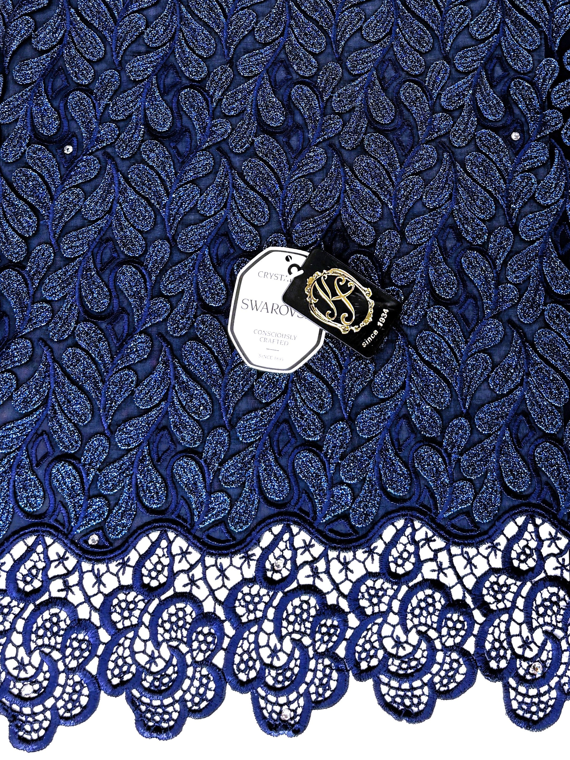 8155 - Swiss Voile Applique Guipure w/Swarovski