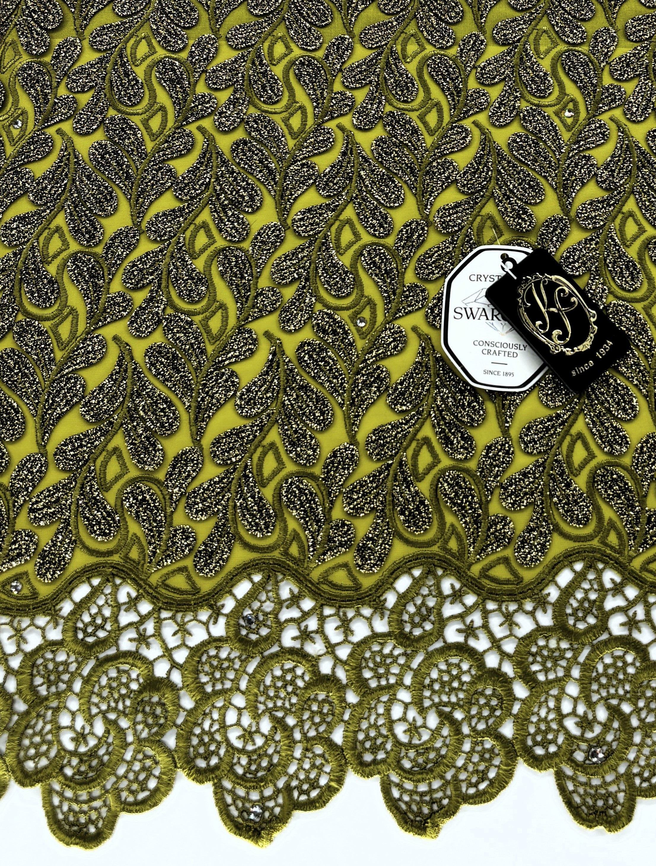 8155 - Swiss Voile Applique Guipure w/Swarovski