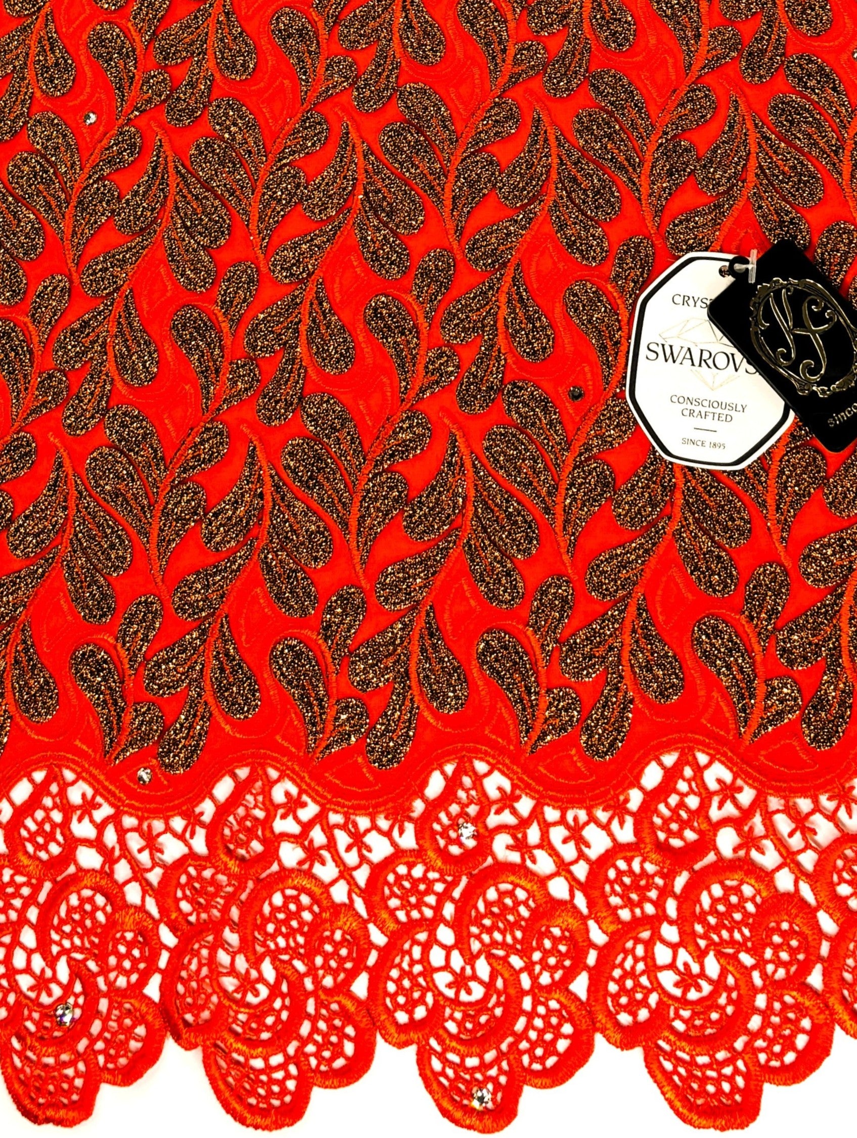 8155 - Swiss Voile Applique Guipure w/Swarovski