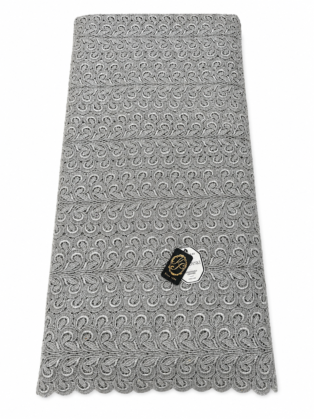 8212FL  Swiss Lurex Guipure Lace w/Swarovski