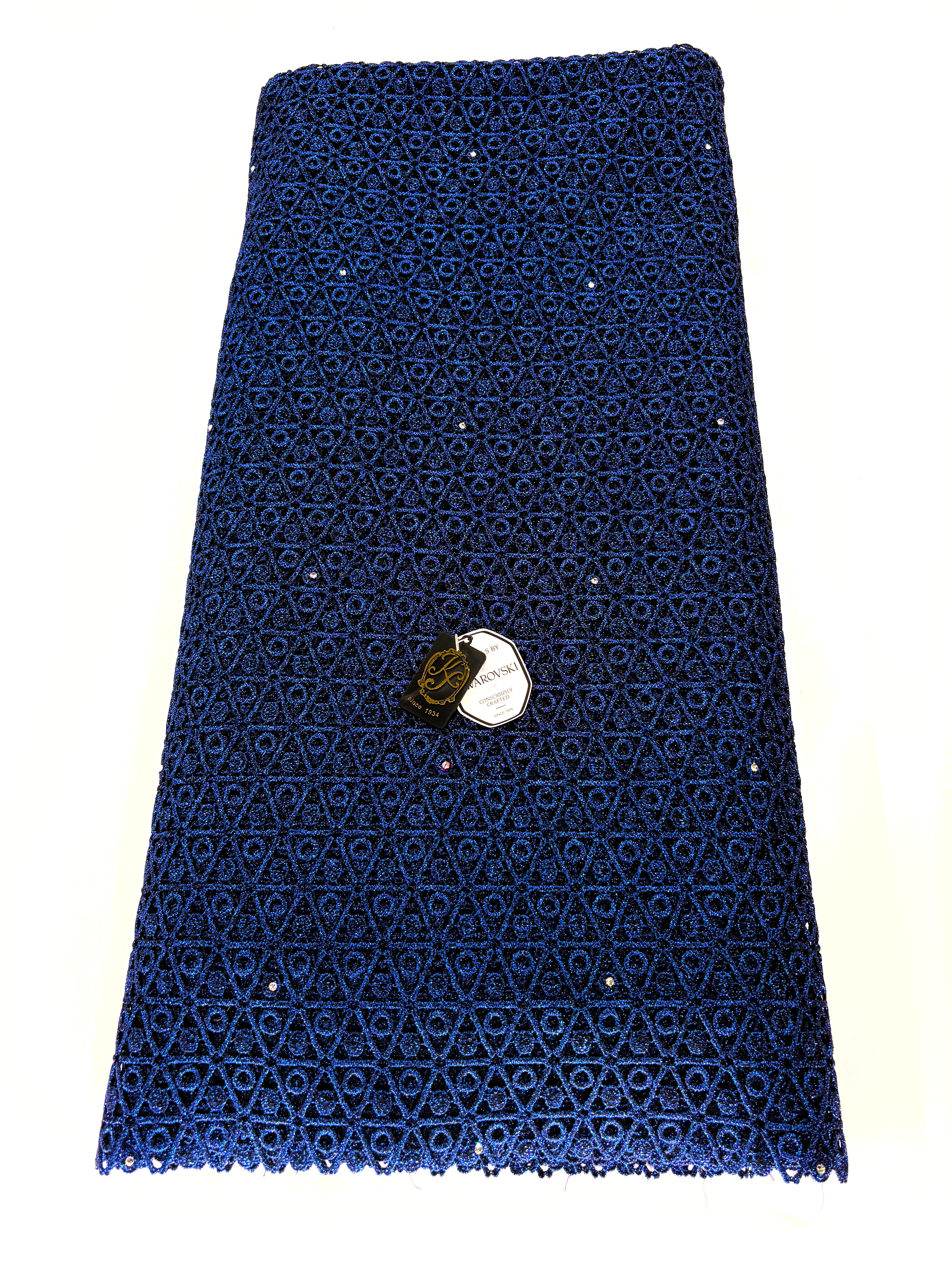 8157FL  Swiss Lurex Guipure Lace w/Swarovski