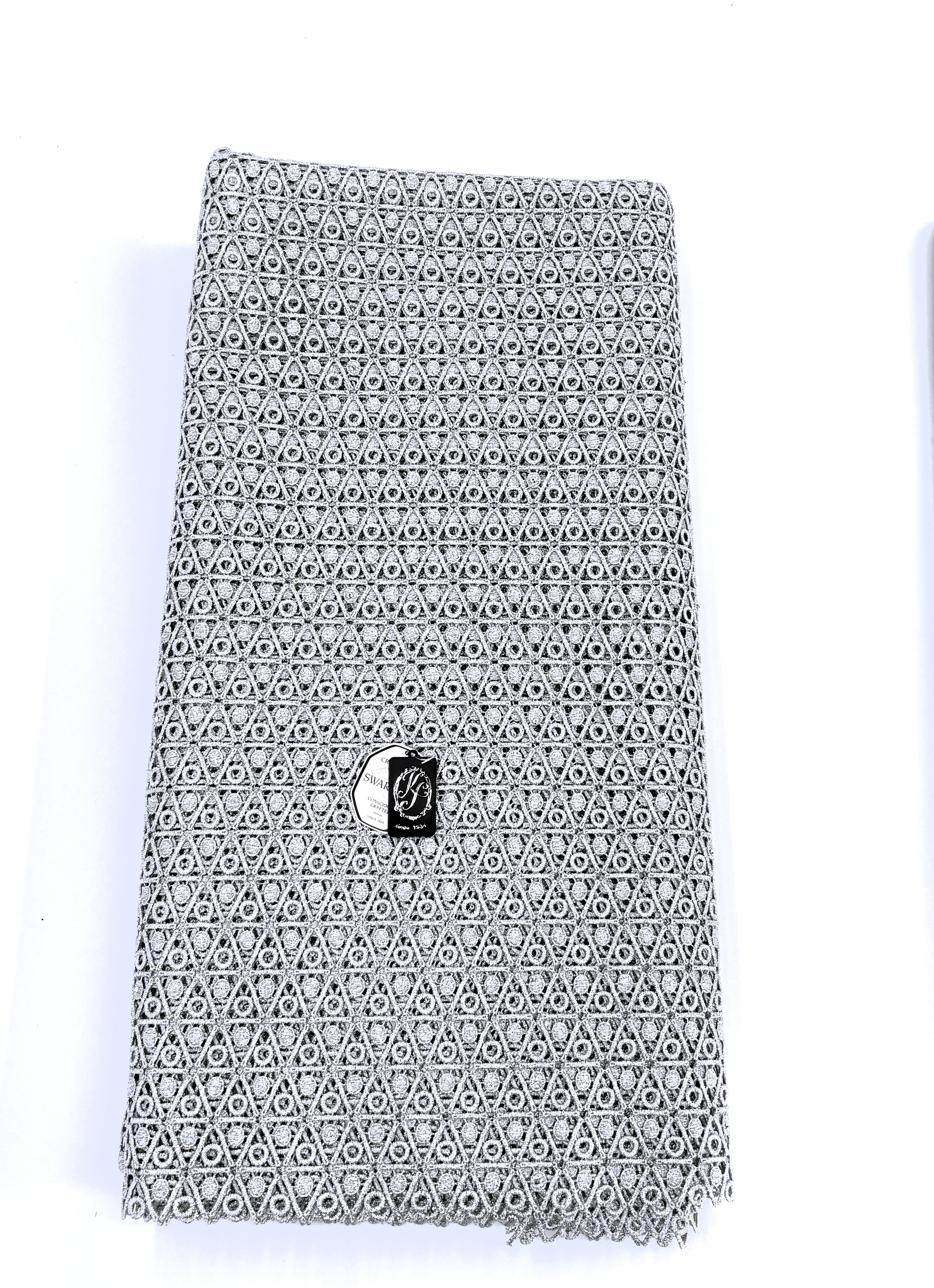8157FL  Swiss Lurex Guipure Lace w/Swarovski