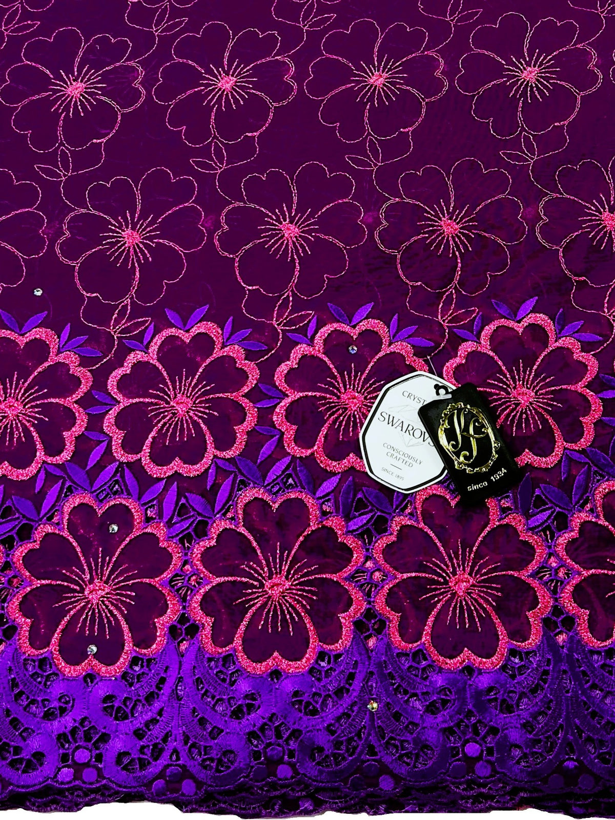 8098 Swiss Laffaya Allover w/Swarovski