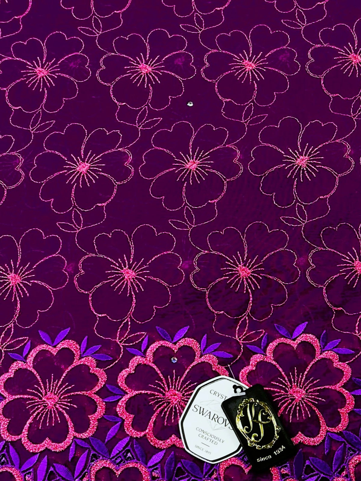 8098 Swiss Laffaya Allover w/Swarovski