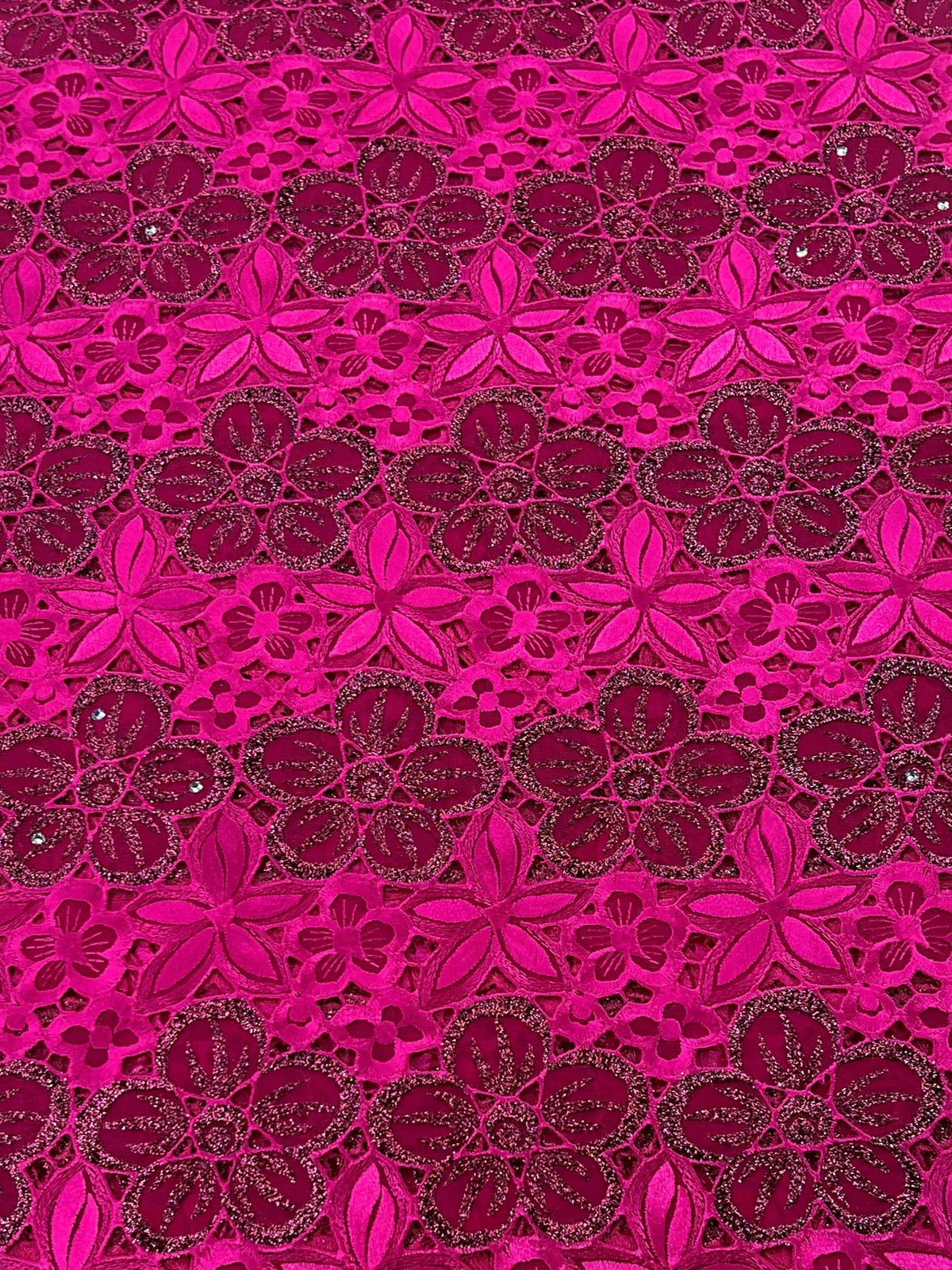 8076 Swiss Guipure Lace with Swarovski