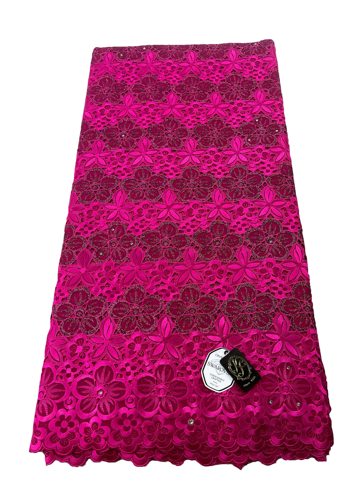 8076 Swiss Guipure Lace with Swarovski