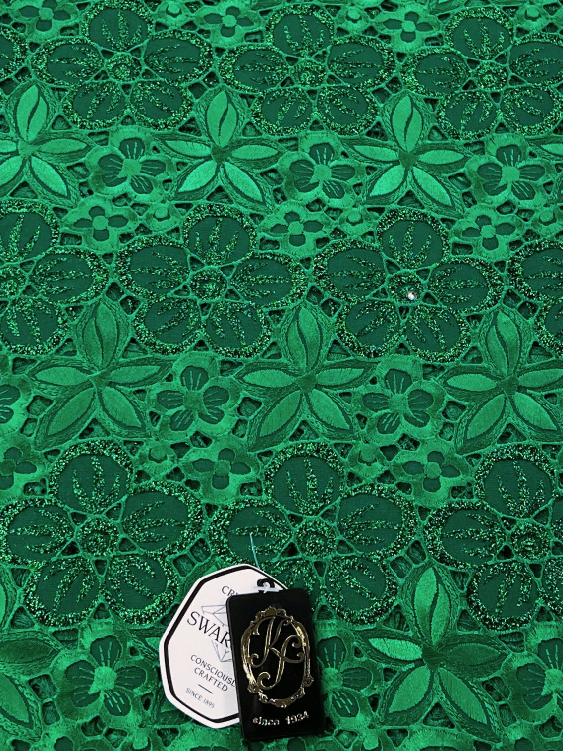 8076 Swiss Guipure Lace with Swarovski