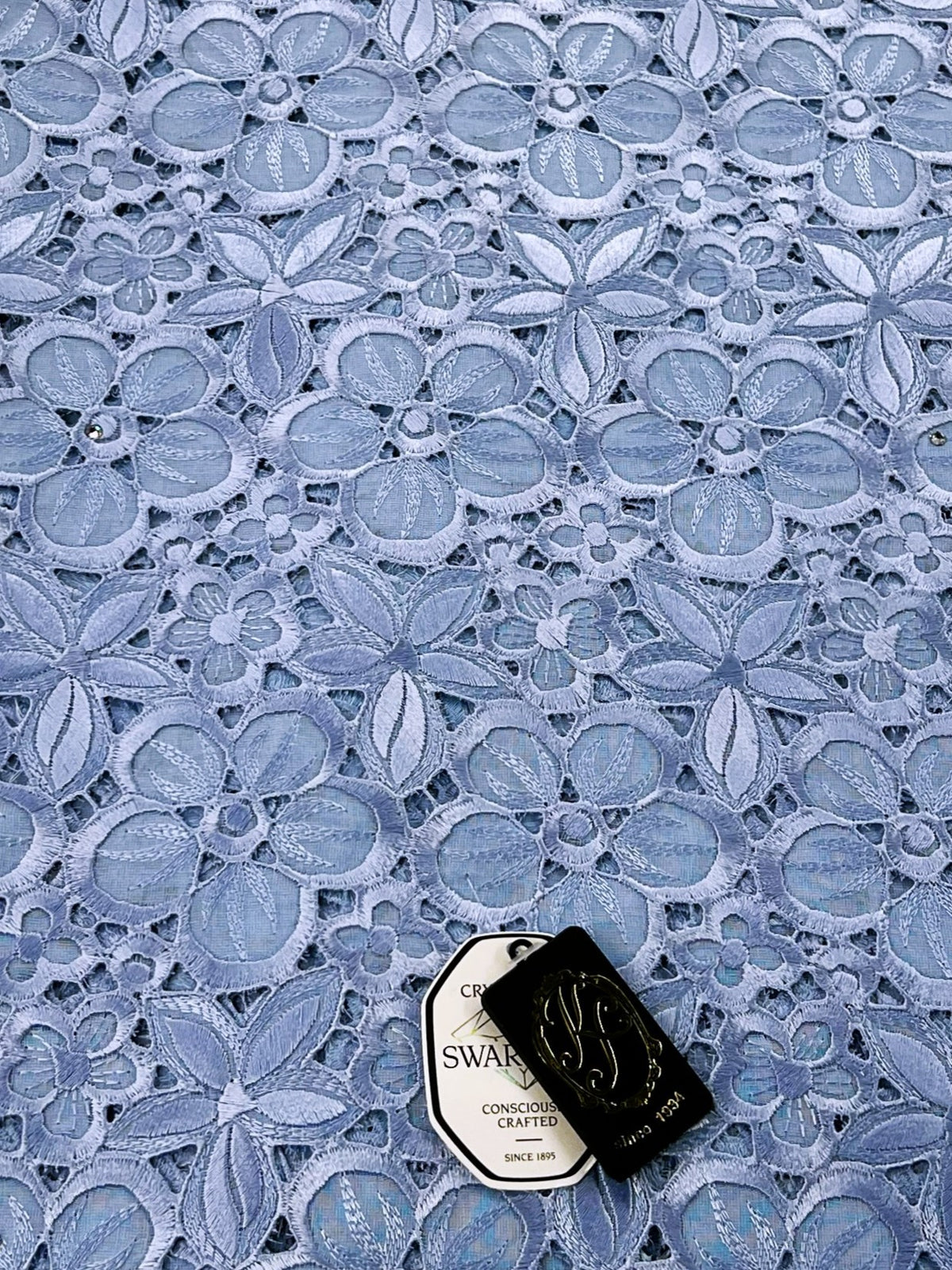 8076 Swiss Guipure Lace with Swarovski