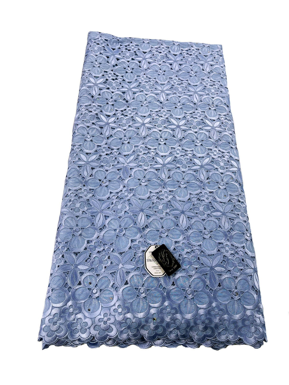 8076 Swiss Guipure Lace with Swarovski