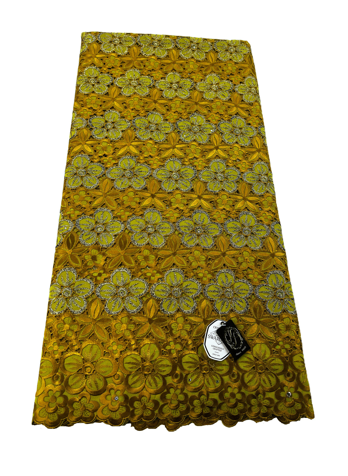 8076 Swiss Guipure Lace with Swarovski