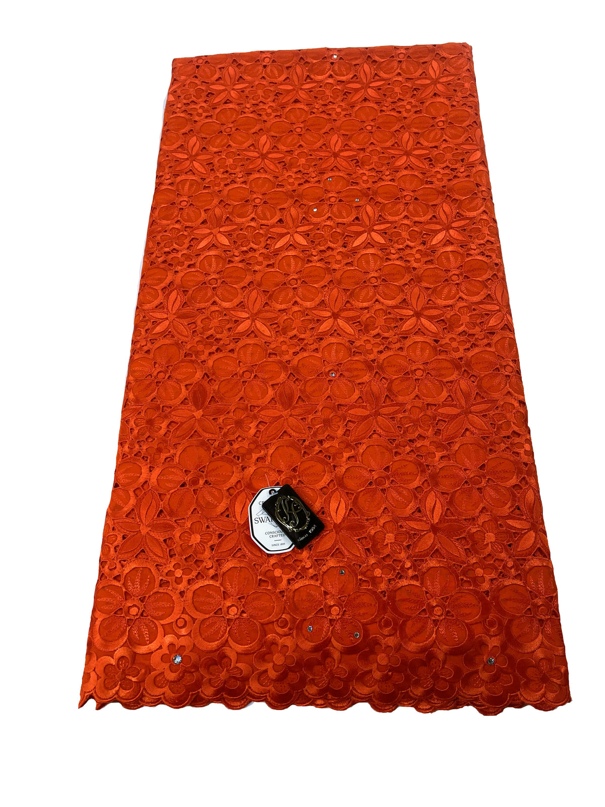 8076 Swiss Guipure Lace with Swarovski