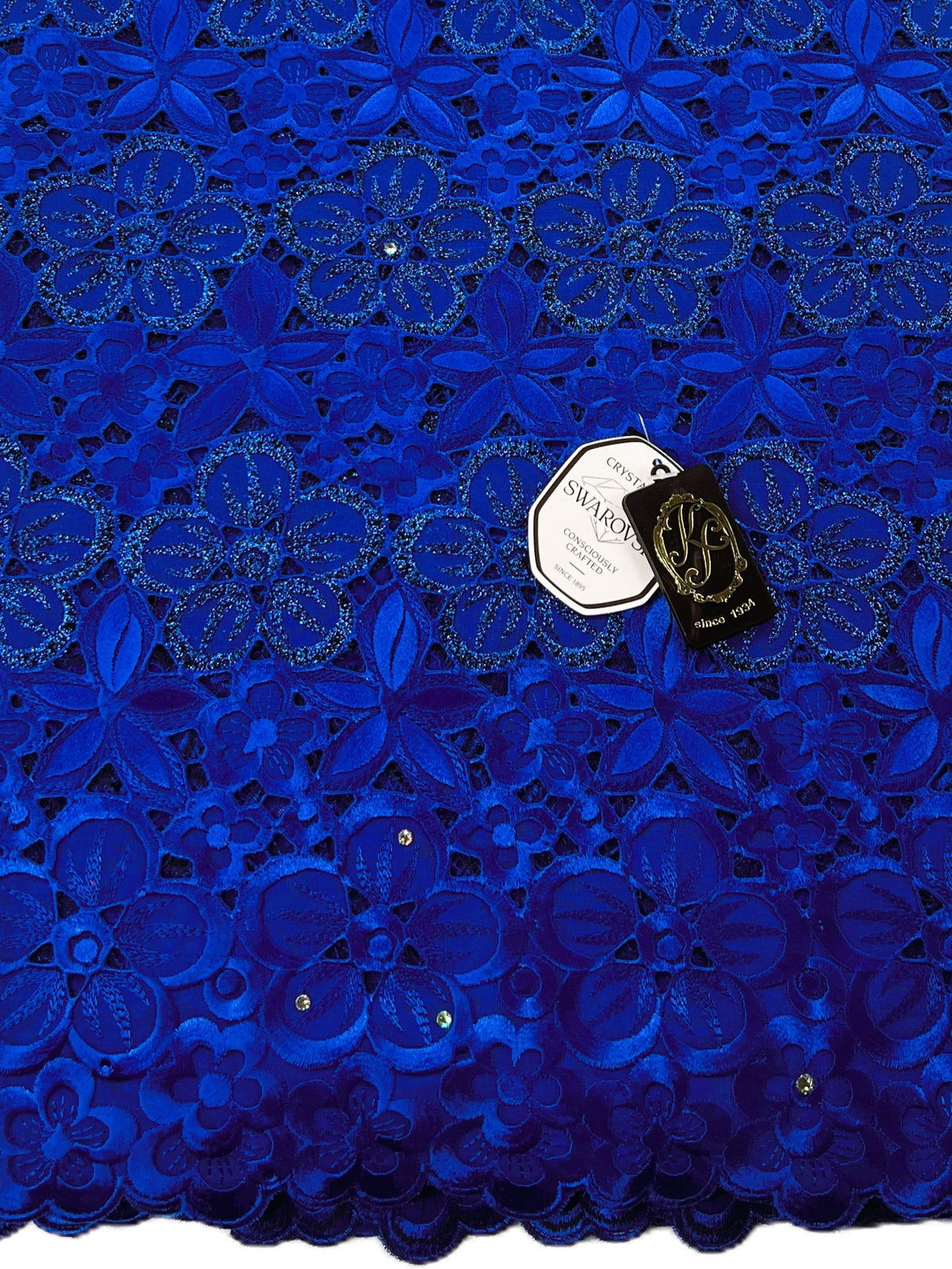 8076 Swiss Guipure Lace with Swarovski