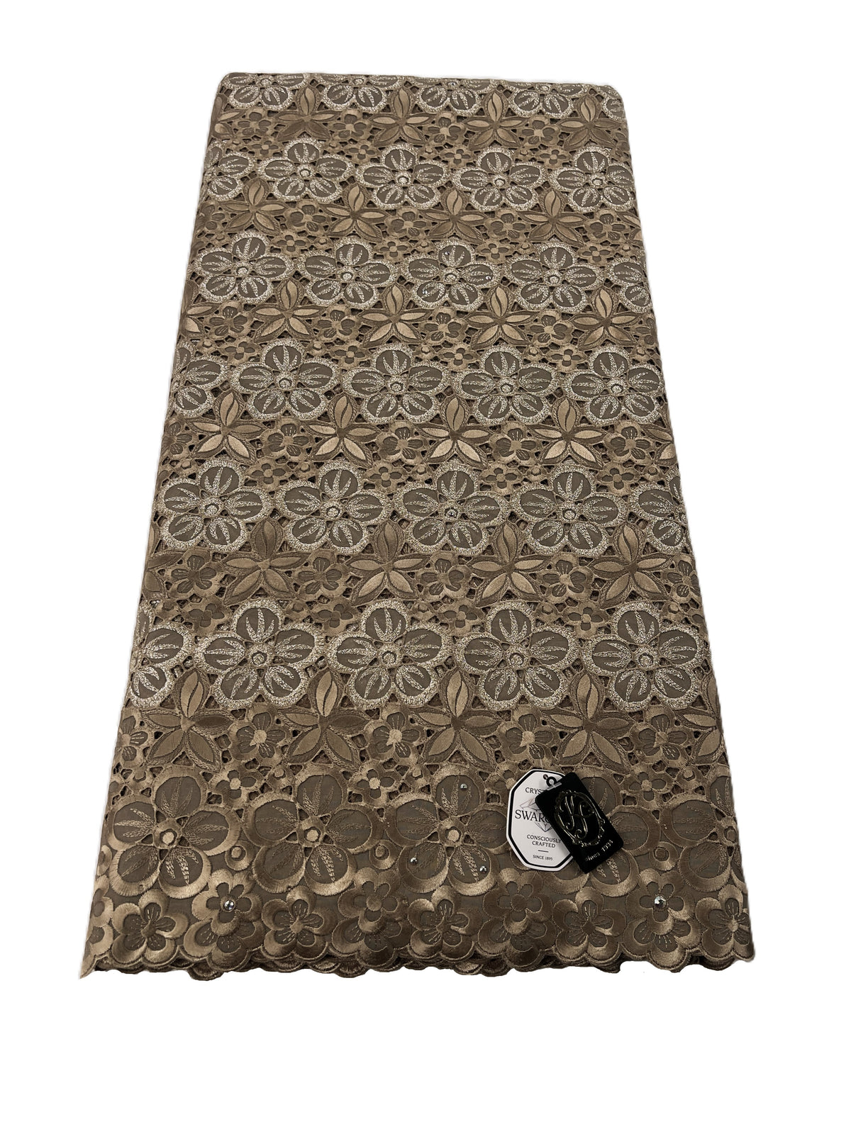 8076 Swiss Guipure Lace with Swarovski