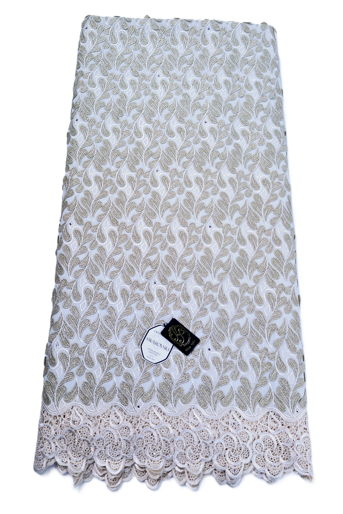 8155 - Swiss Voile Applique Guipure w/Swarovski