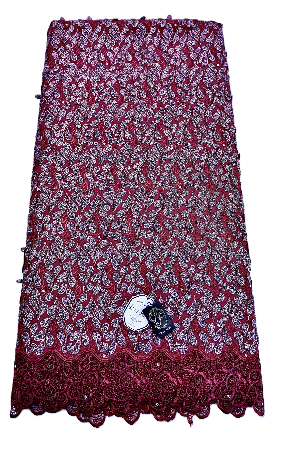 8155 - Swiss Voile Applique Guipure w/Swarovski