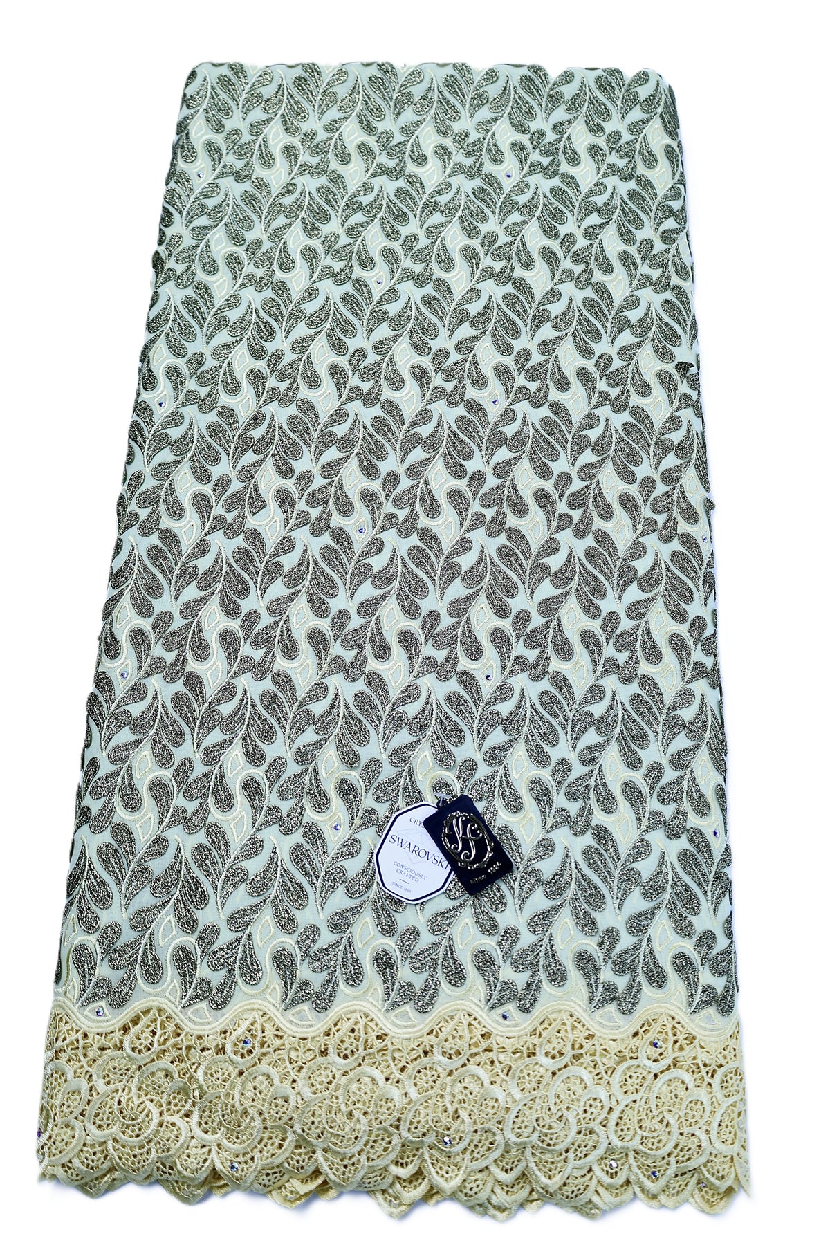 8155 - Swiss Voile Applique Guipure w/Swarovski