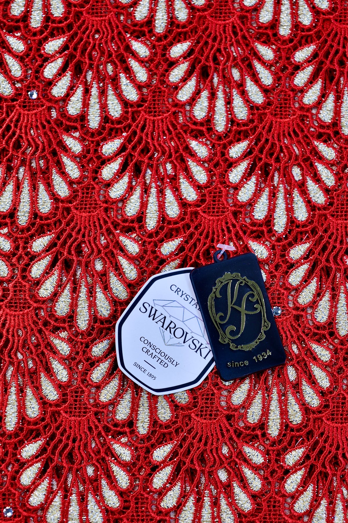 8048 Swiss Guipure Lace with Swarovski