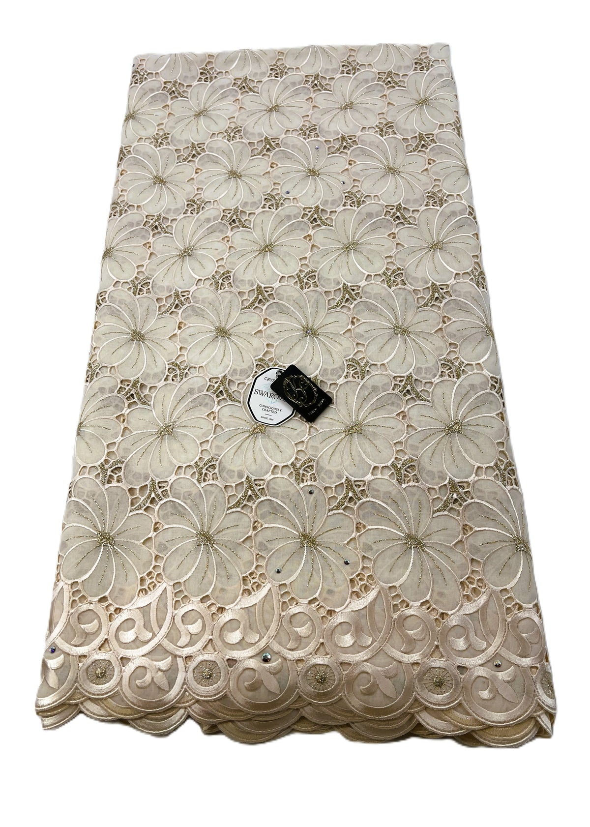 8214 Swiss Voile Allover w/Swarovski