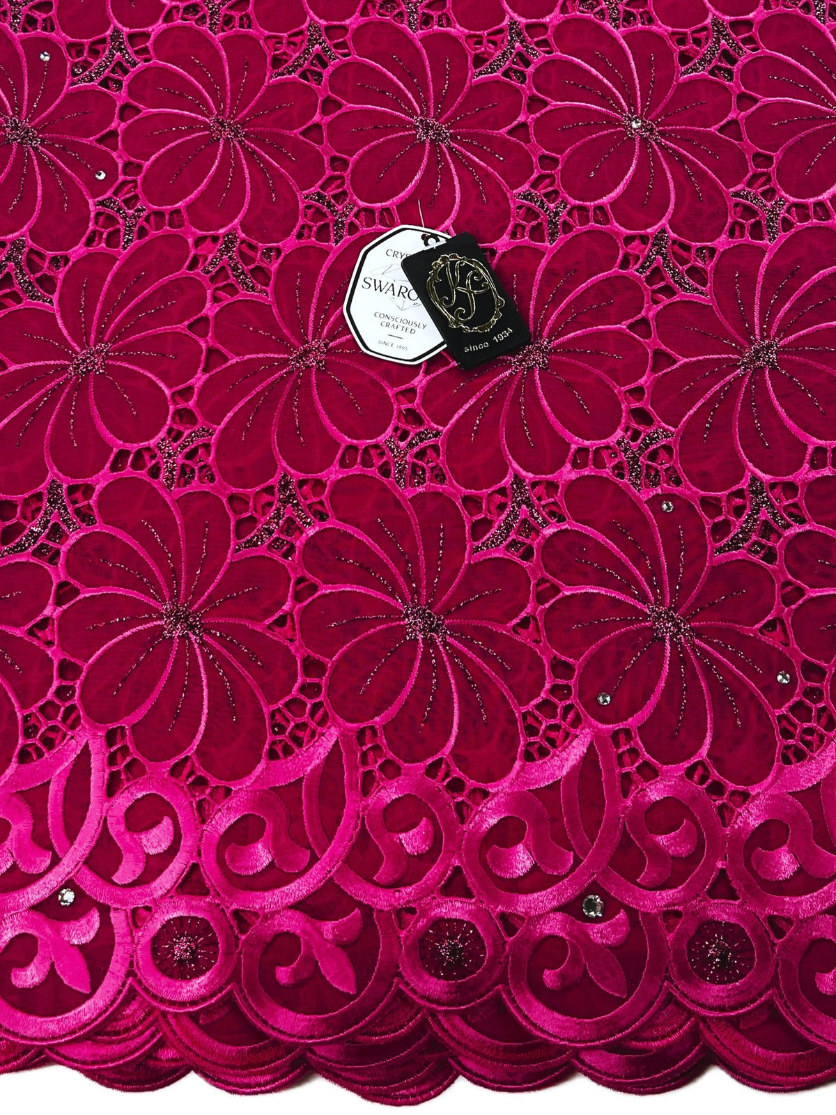 8214 Swiss Voile Allover w/Swarovski