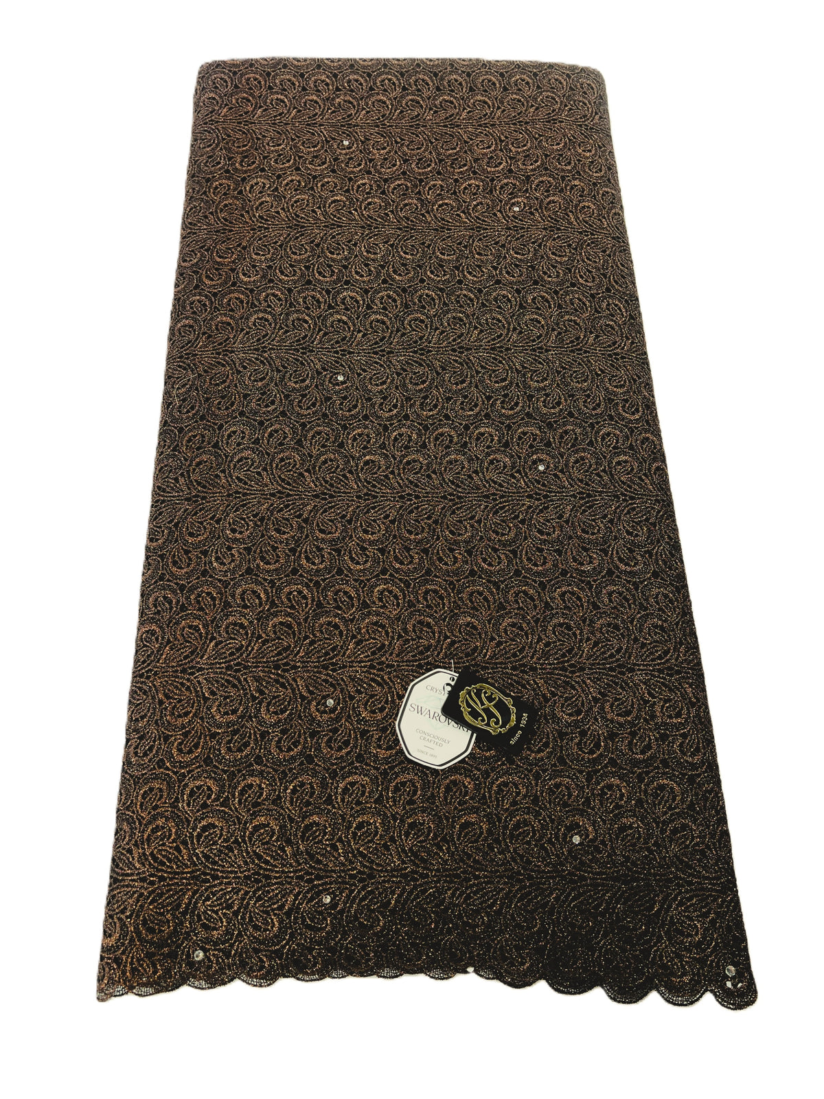 8212FL  Swiss Lurex Guipure Lace w/Swarovski