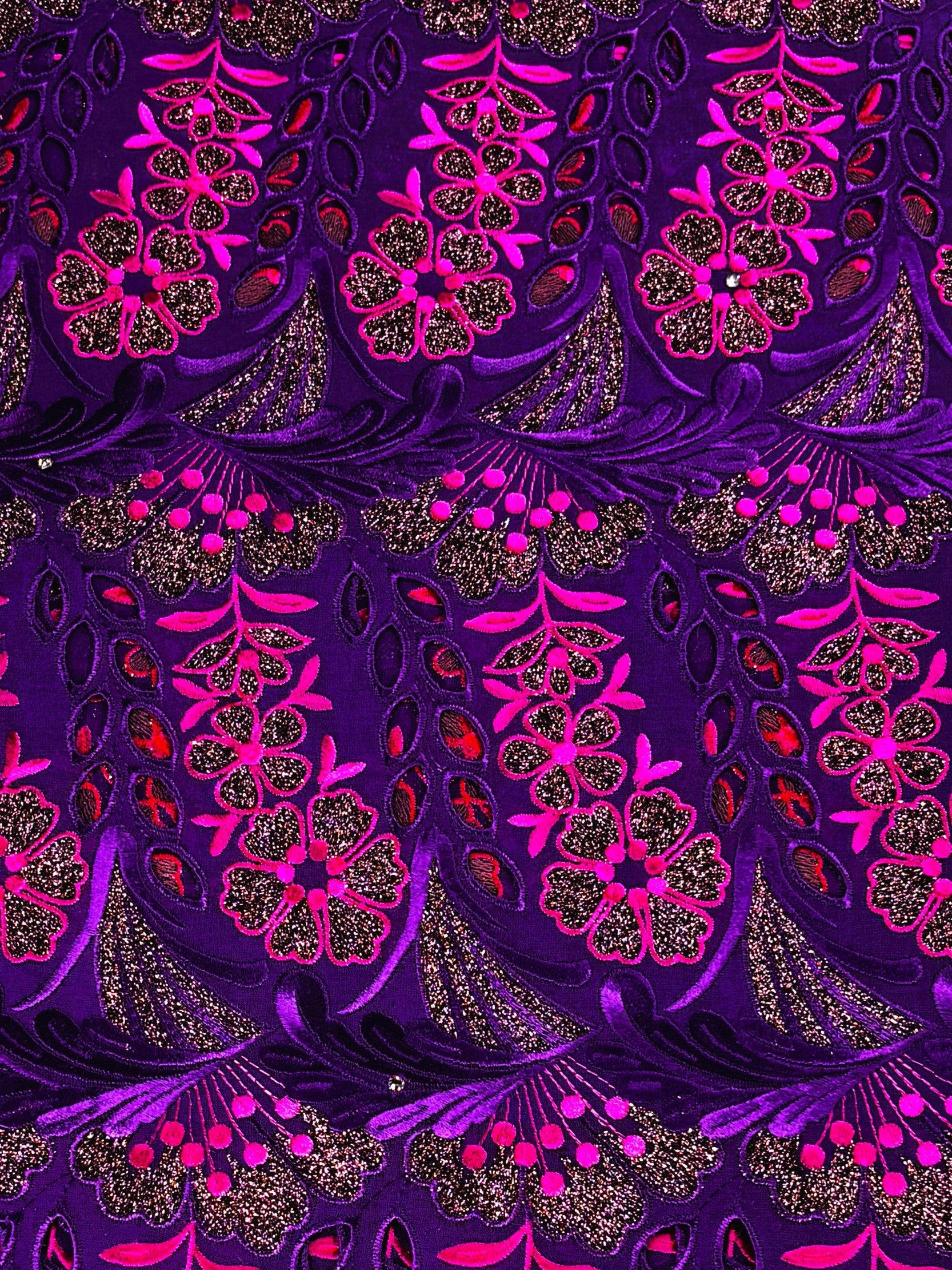 8077 Swiss Voile Allover w/Swarovski