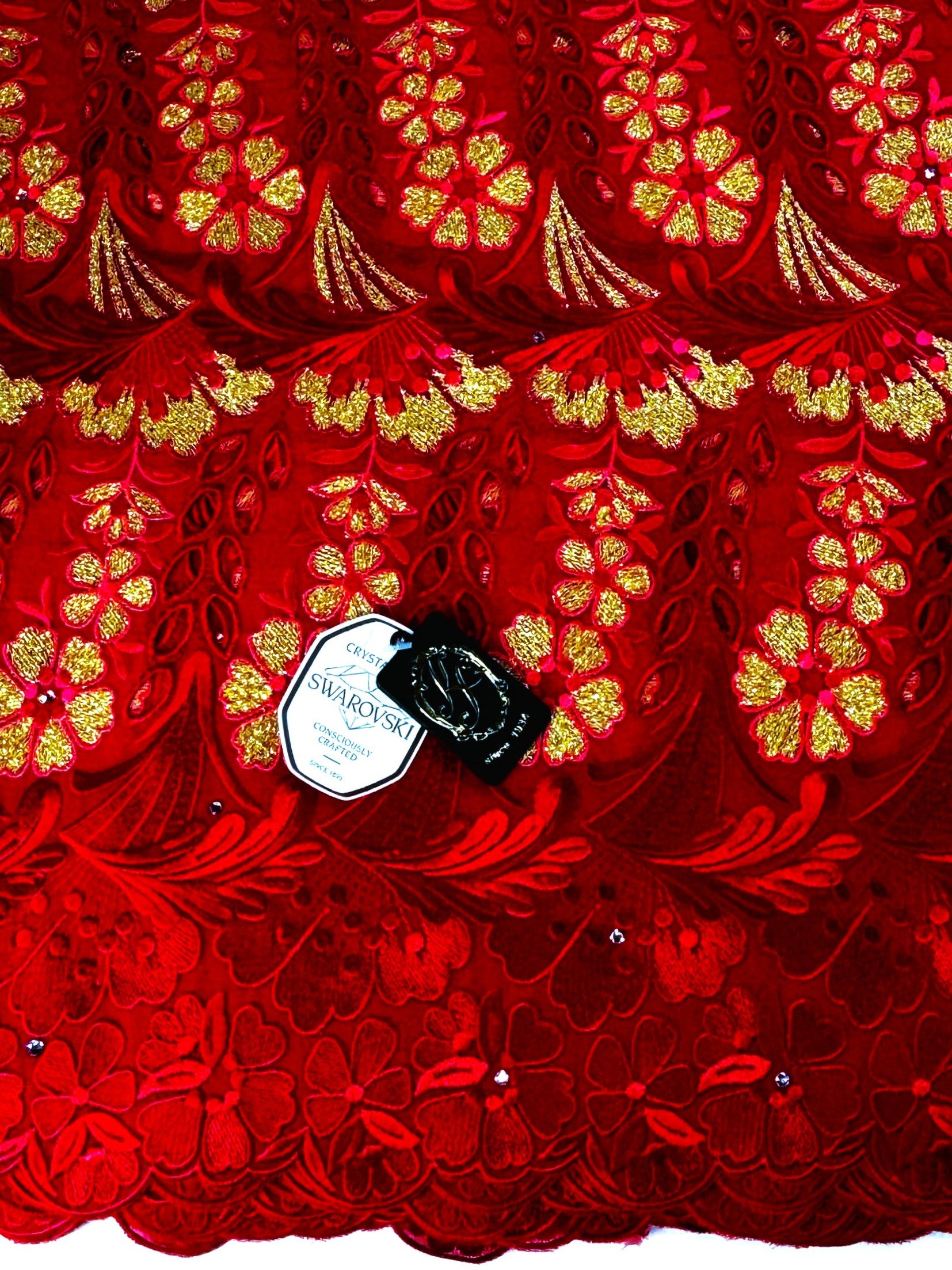 8077 Swiss Voile Allover w/Swarovski
