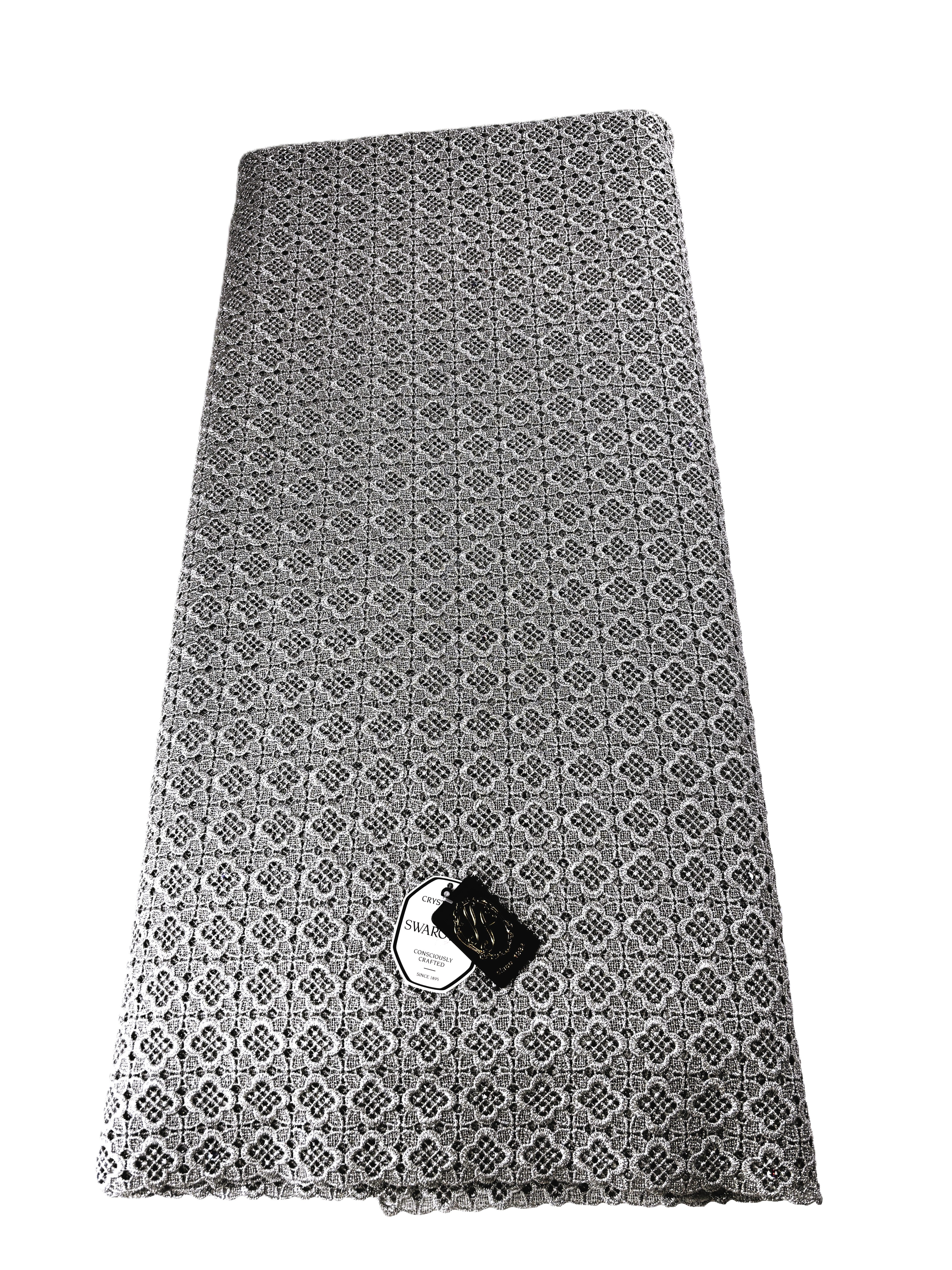 8085FL  Swiss Lurex Guipure Lace w/Swarovski