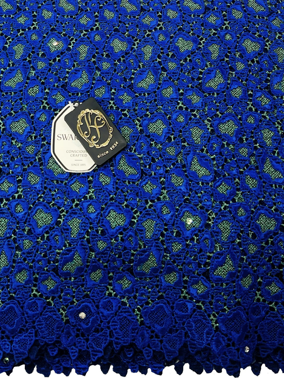 8234 Swiss Guipure Lace with Swarovski