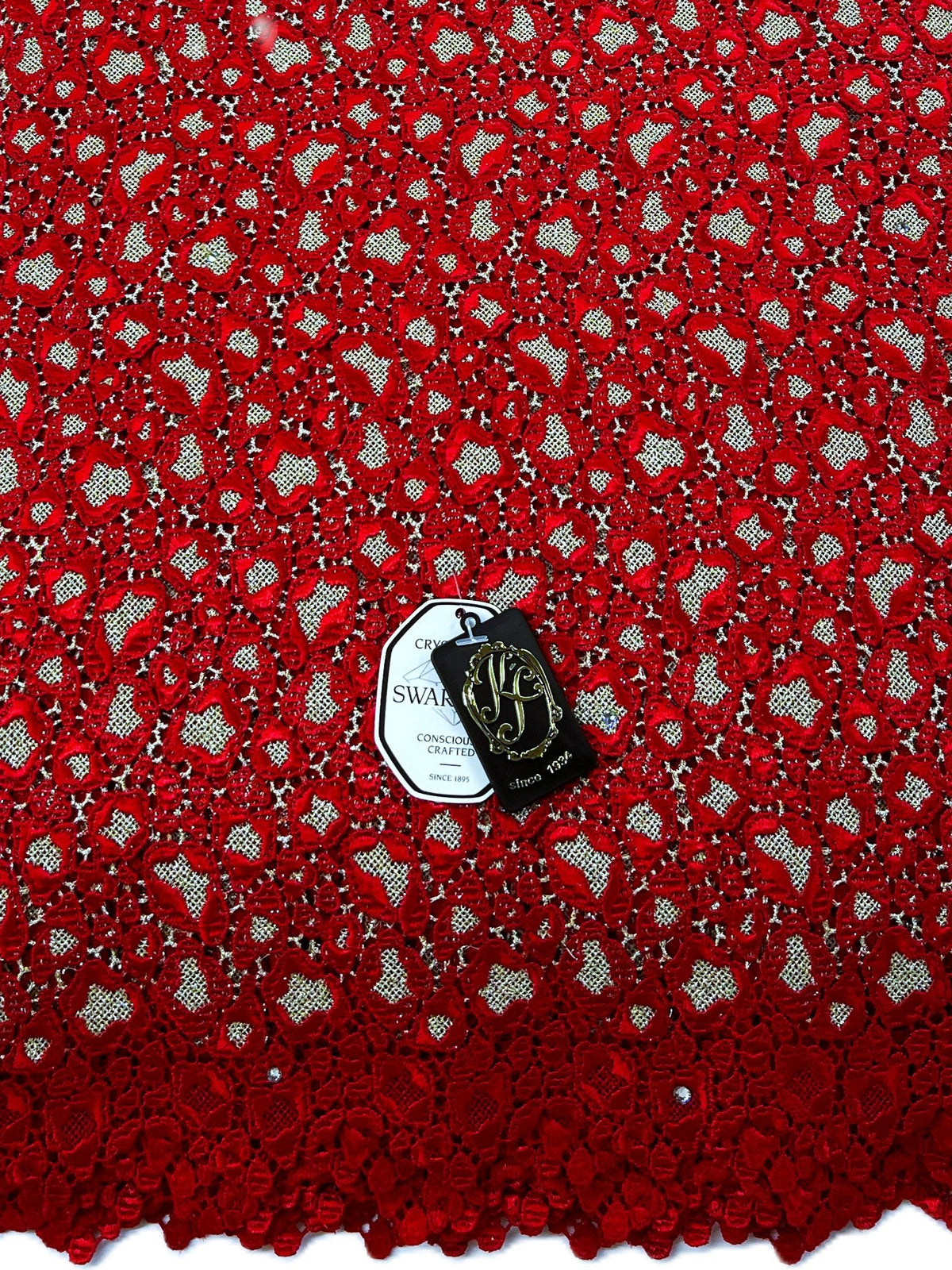 8234 Swiss Guipure Lace with Swarovski